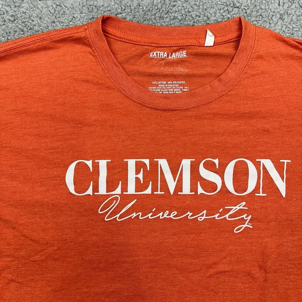 Pressbox PK 8204 Clemson Tigers Womens XL Orange L/S Melange Pine Top Shirt